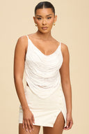 Scarlet Cascade Fringe Top