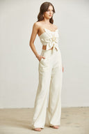 Ivory Bloom Wide-Leg Set