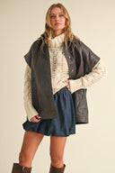 Mocha Edge Oversized Vest