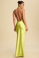 Lime Luxe Satin Gown