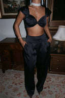 Noir Luxe Satin Set