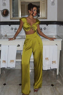 Chartreuse Luxe Satin Set