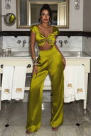 Chartreuse Luxe Satin Set