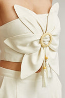 Ivory Bloom Wide-Leg Set