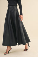 Noir Muse Faux Leather Maxi Skirt