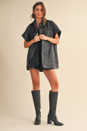 Midnight Edge Oversized Vest