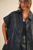 Midnight Edge Oversized Vest