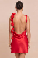 Obsession Rouge Luxe Satin Dress