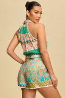 Boho Medallion Belted Romper