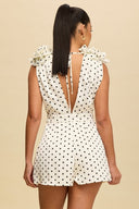 Midnight Dot Ruffle Romper