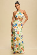 TropiBloom Cutout Maxi Dress