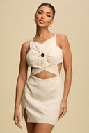 Ivory Siren Cut-Out Mini Dress