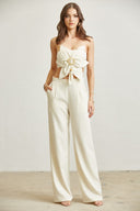 Ivory Bloom Wide-Leg Set
