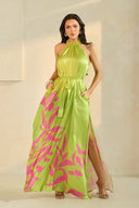 Lime Luxe Botanical Maxi Dress