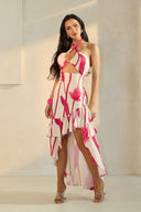 Fuchsia Bloom High-Low Dress