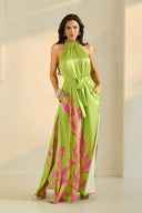 Lime Luxe Botanical Maxi Dress