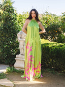Lime Luxe Botanical Maxi Dress