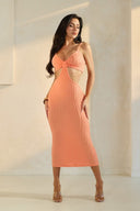 Sol Cutout Midi Knit Dress