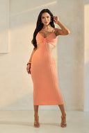 Sol Cutout Midi Knit Dress
