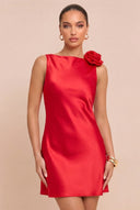 Obsession Rouge Luxe Satin Dress