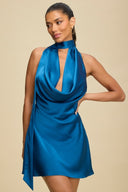 Sapphire Drape Dress